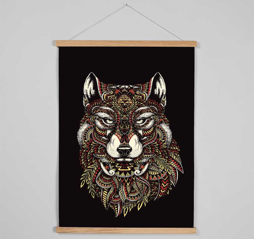 Indian Wolf Hanging Poster - Wallart-Direct UK