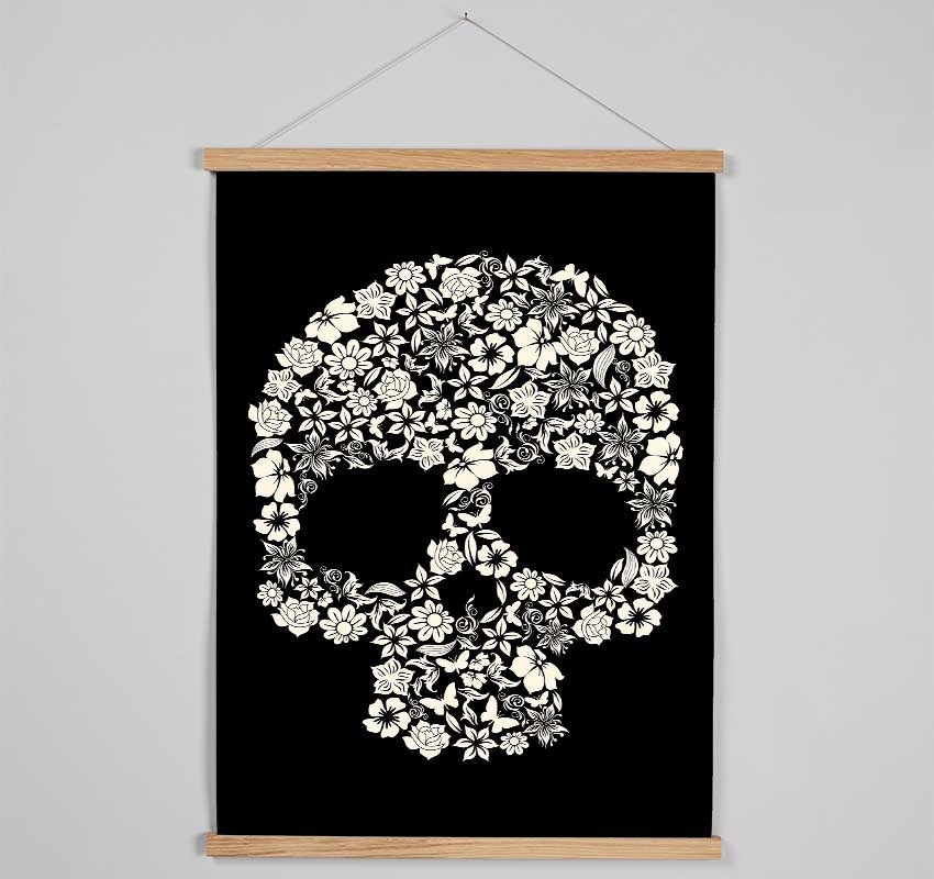 Flower Skull 1 Hanging Poster - Wallart-Direct UK