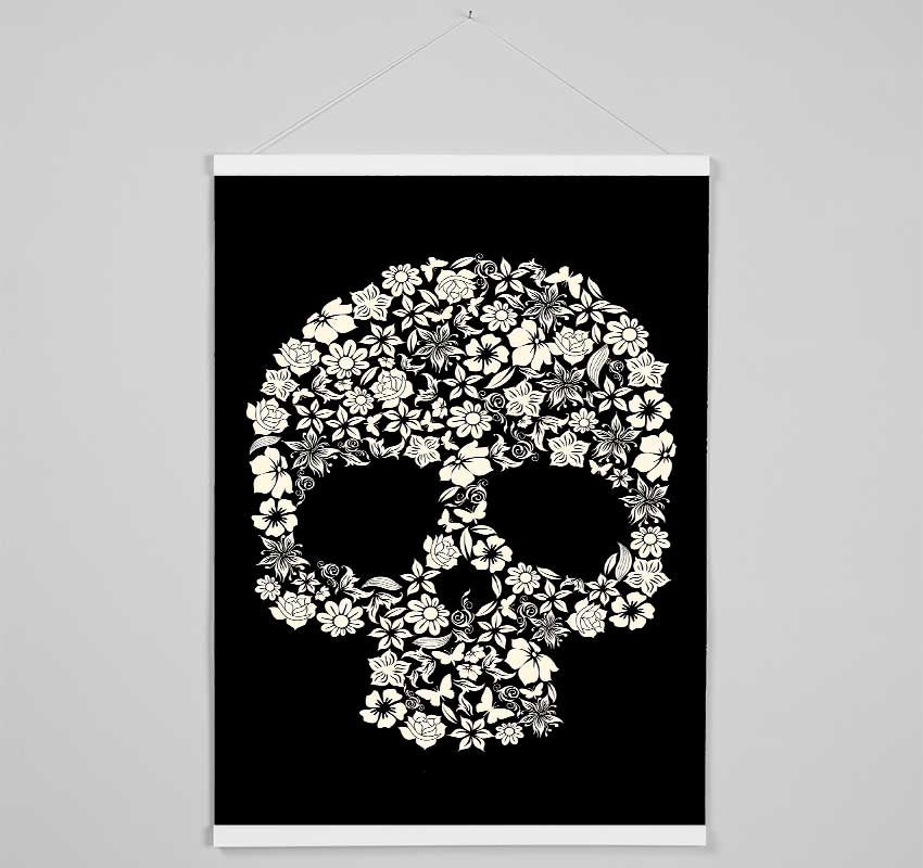 Flower Skull 1 Hanging Poster - Wallart-Direct UK