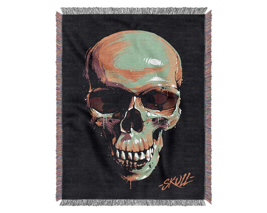 Pop Art Skull Woven Blanket