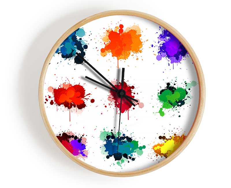 Chakra Colours 2 Clock - Wallart-Direct UK