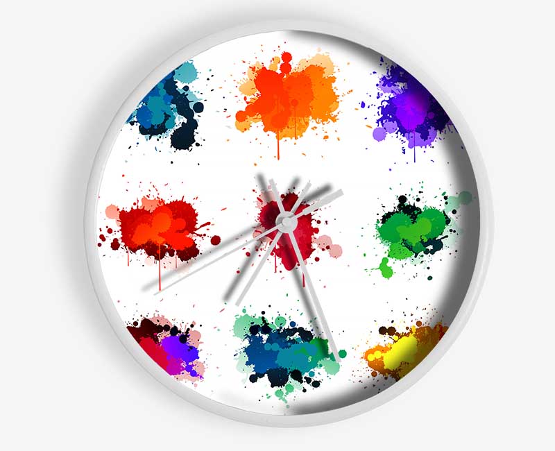 Chakra Colours 2 Clock - Wallart-Direct UK