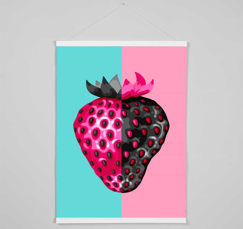 Pop Art Strawberry Hanging Poster - Wallart-Direct UK