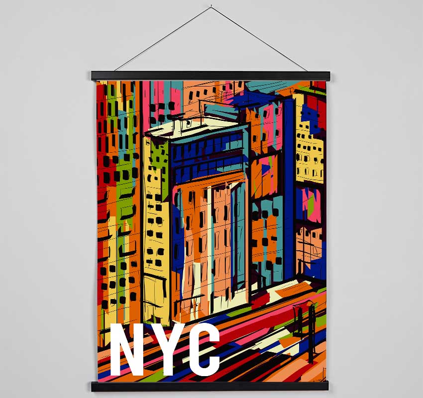 NYC Colourful City Hanging Poster - Wallart-Direct UK