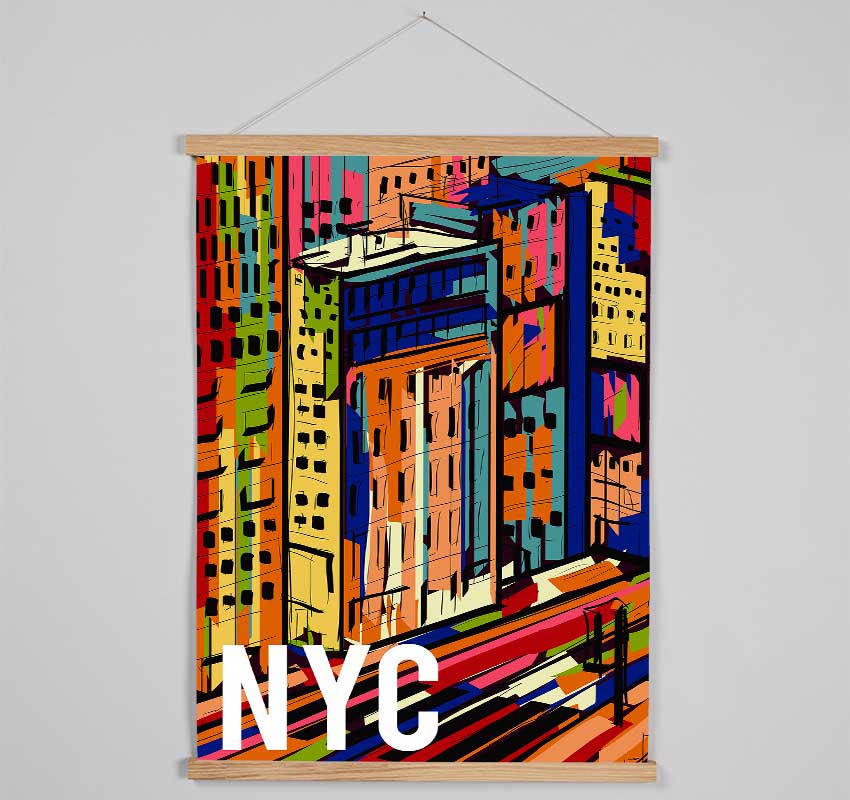 NYC Colourful City Hanging Poster - Wallart-Direct UK