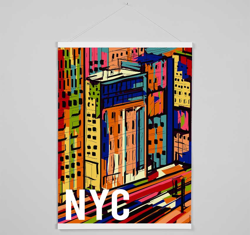 NYC Colourful City Hanging Poster - Wallart-Direct UK