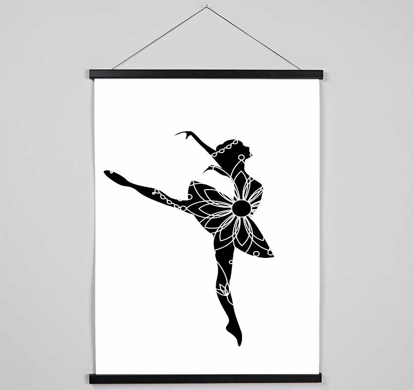 Ballerina Flower Hanging Poster - Wallart-Direct UK