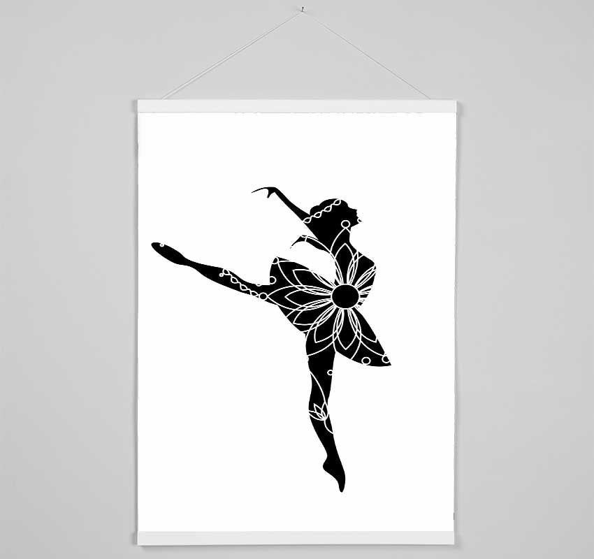 Ballerina Flower Hanging Poster - Wallart-Direct UK