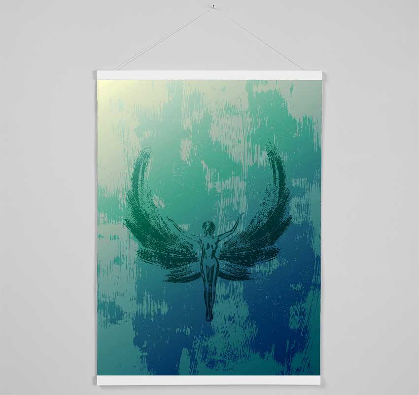 Green Angel Hanging Poster - Wallart-Direct UK