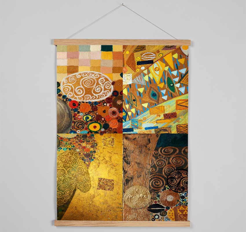 Klimt Golden Rules Hanging Poster - Wallart-Direct UK