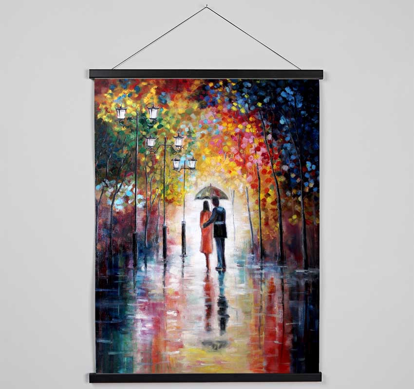 Romantic Walk Through The City Hanging Poster - Wallart-Direct UK