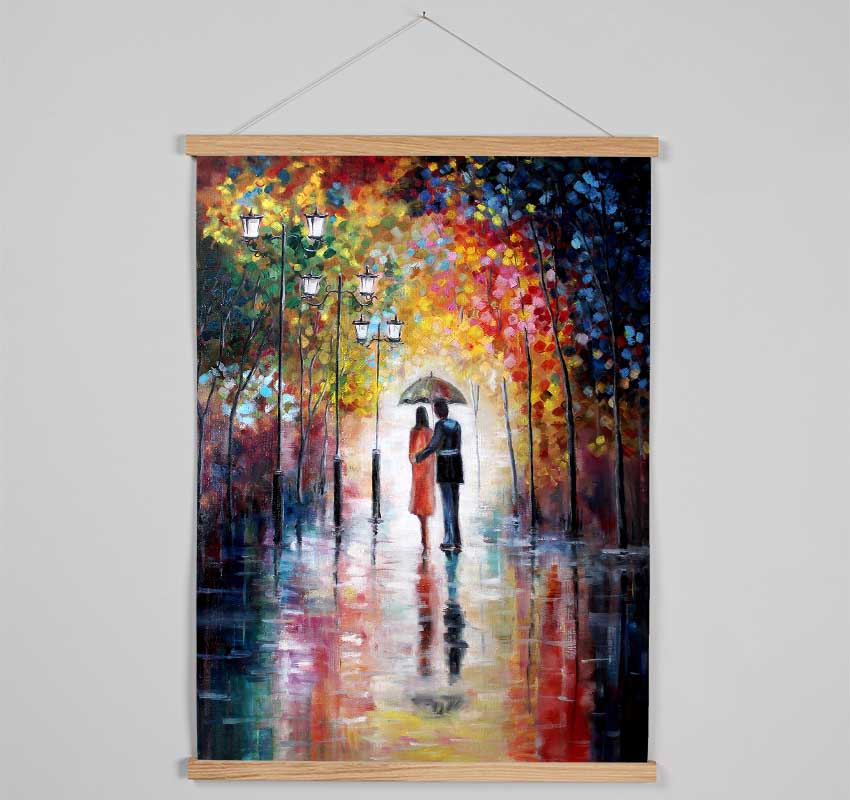 Romantic Walk Through The City Hanging Poster - Wallart-Direct UK