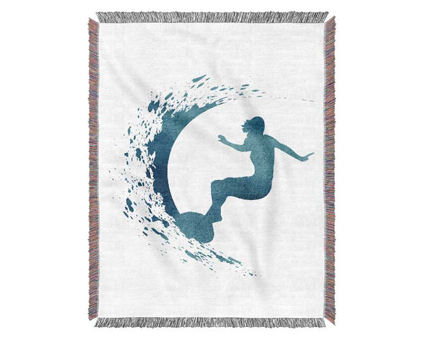 Surfing The Wave Woven Blanket