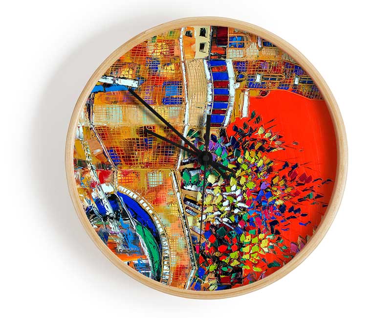 Red Sky City Clock - Wallart-Direct UK