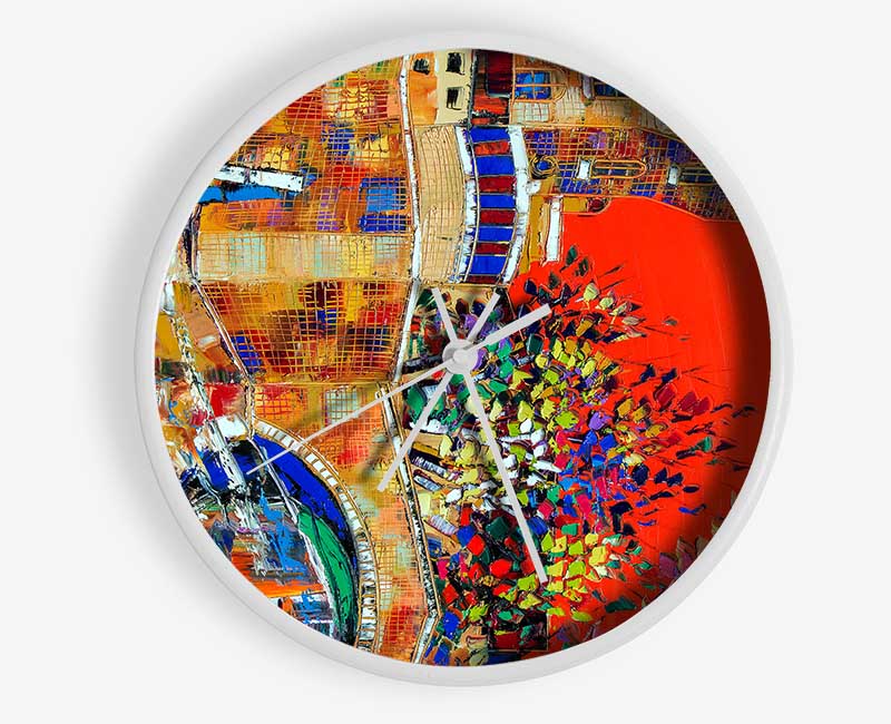 Red Sky City Clock - Wallart-Direct UK