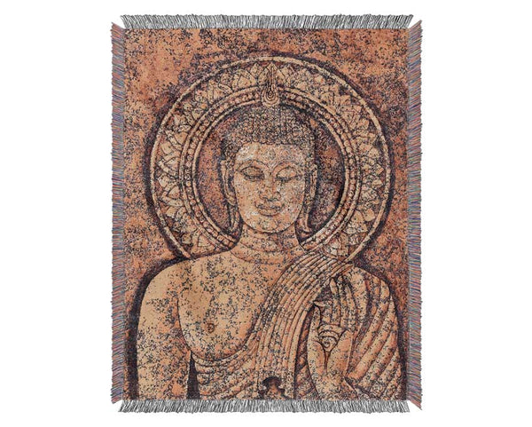 Golden Buddha 1 Woven Blanket