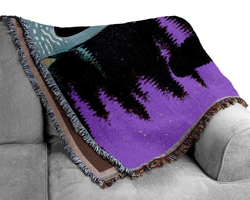 Sound waves 2 Woven Blanket