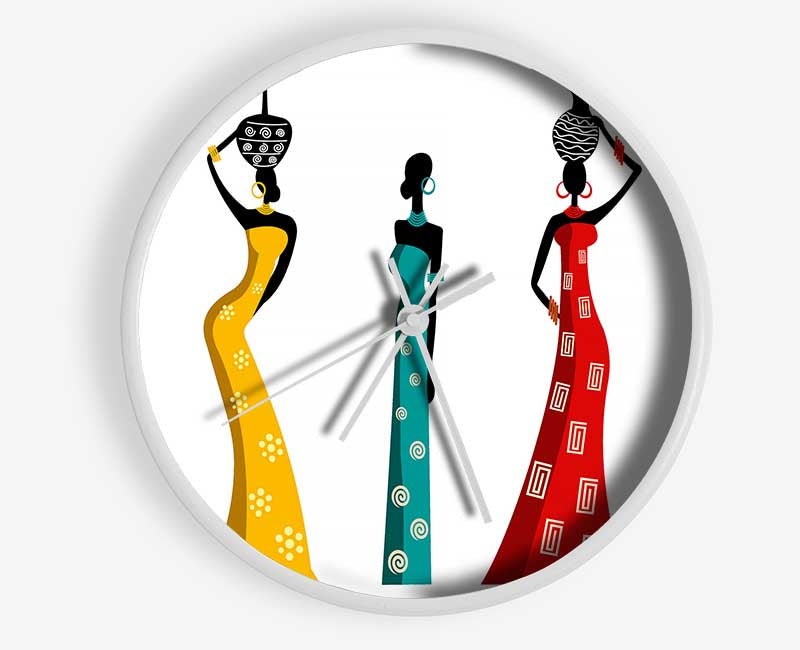 African Women Clock - Wallart-Direct UK