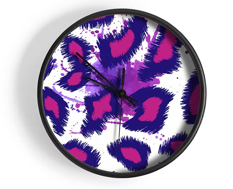 Pop Art Leopard Print Clock - Wallart-Direct UK