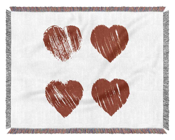 All Love Hearts Woven Blanket