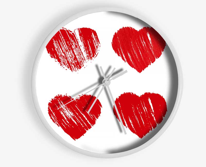 All Love Hearts Clock - Wallart-Direct UK