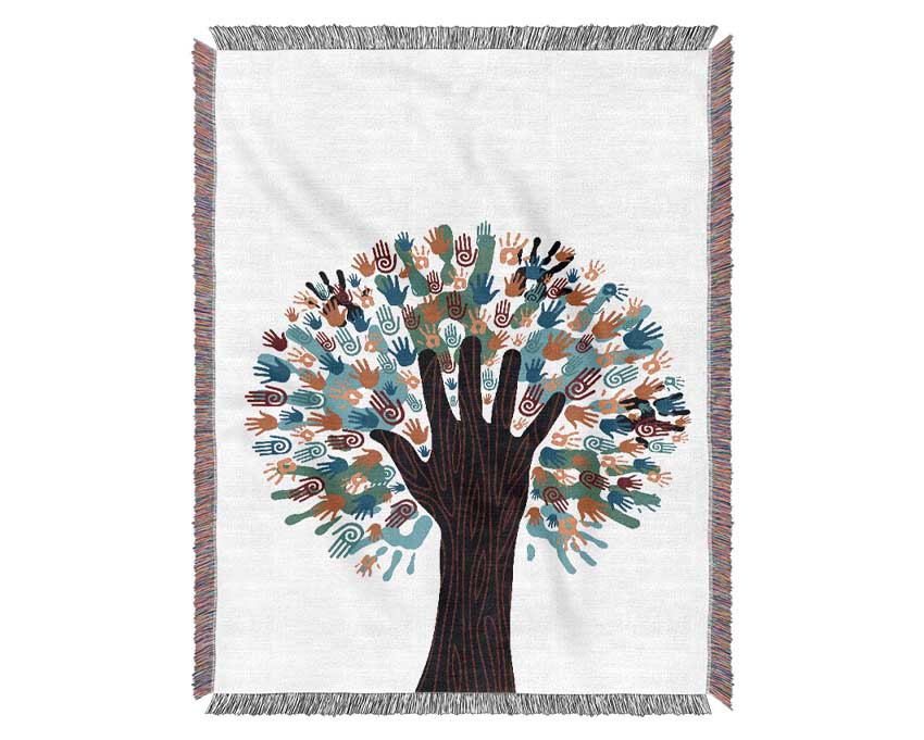 Hands Of Life Woven Blanket