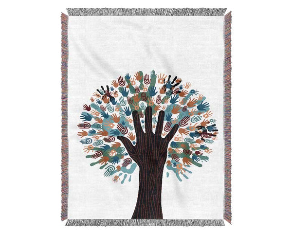 Hands Of Life Woven Blanket