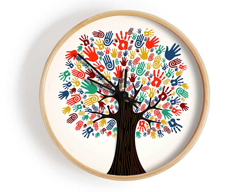 Hands Of The Tree Clock - Wallart-Direct UK