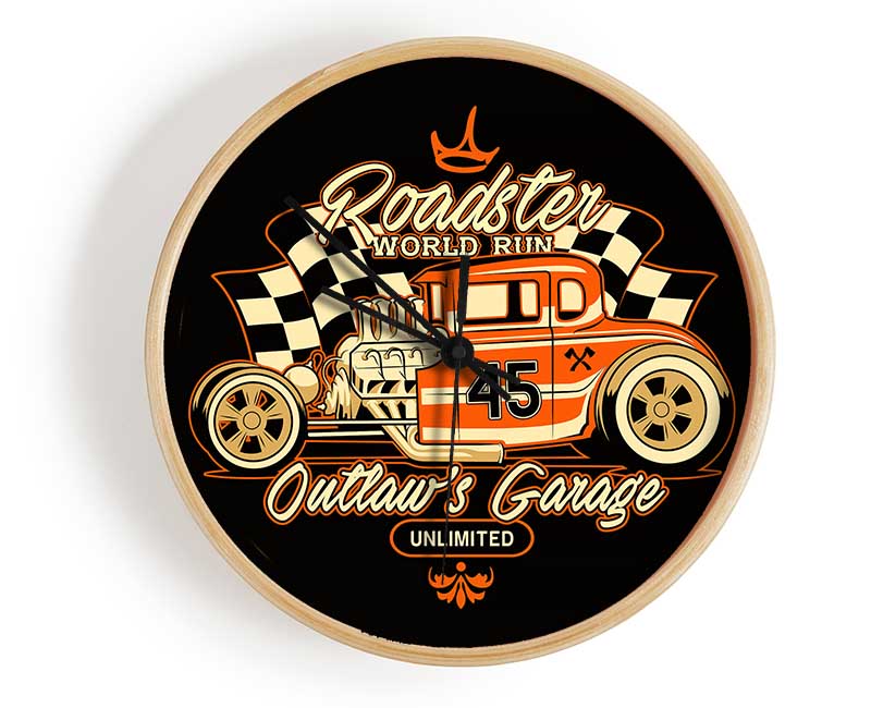 Outlaws Garage Clock - Wallart-Direct UK