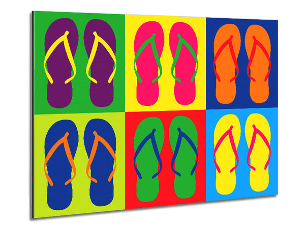 Pop Art Flip Flops