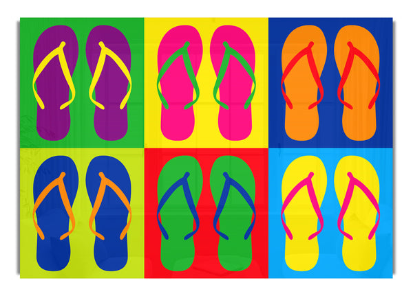 Pop Art Flip Flops