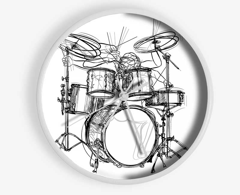 Drummer Moves Clock - Wallart-Direct UK