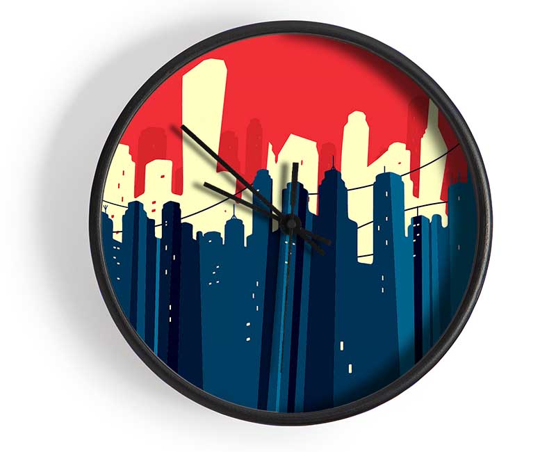 Outskirts Of The City Clock - Wallart-Direct UK