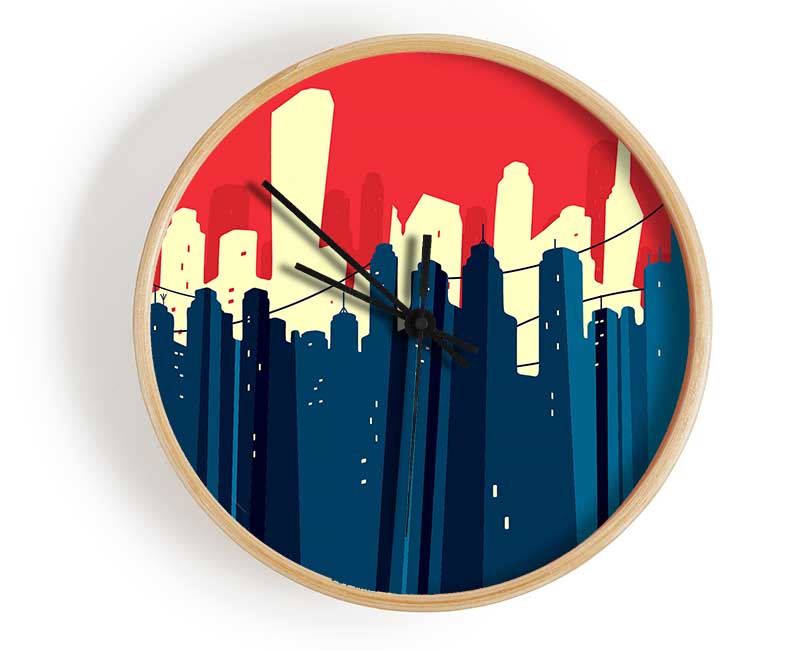 Outskirts Of The City Clock - Wallart-Direct UK