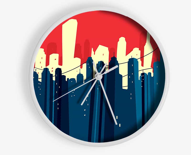 Outskirts Of The City Clock - Wallart-Direct UK