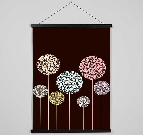 Pastel Flowers Hanging Poster - Wallart-Direct UK