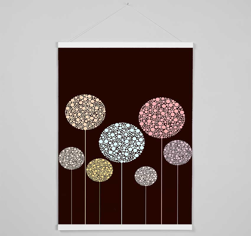 Pastel Flowers Hanging Poster - Wallart-Direct UK