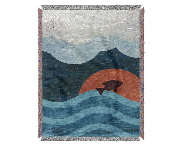 Ocean Fish Woven Blanket