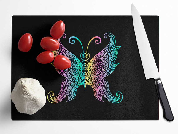 Indian Butterfly Glass Chopping Board