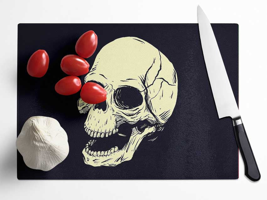 Laughing Skull Glass Chopping Board