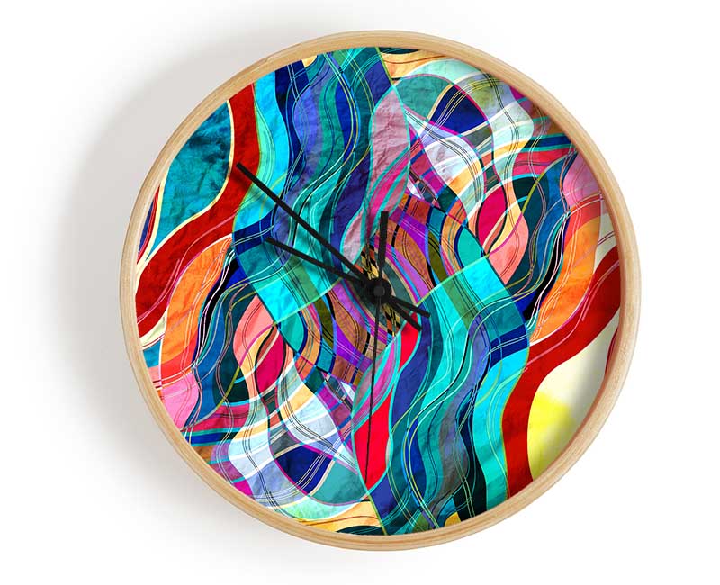 Patterns Of Time 3 Clock - Wallart-Direct UK