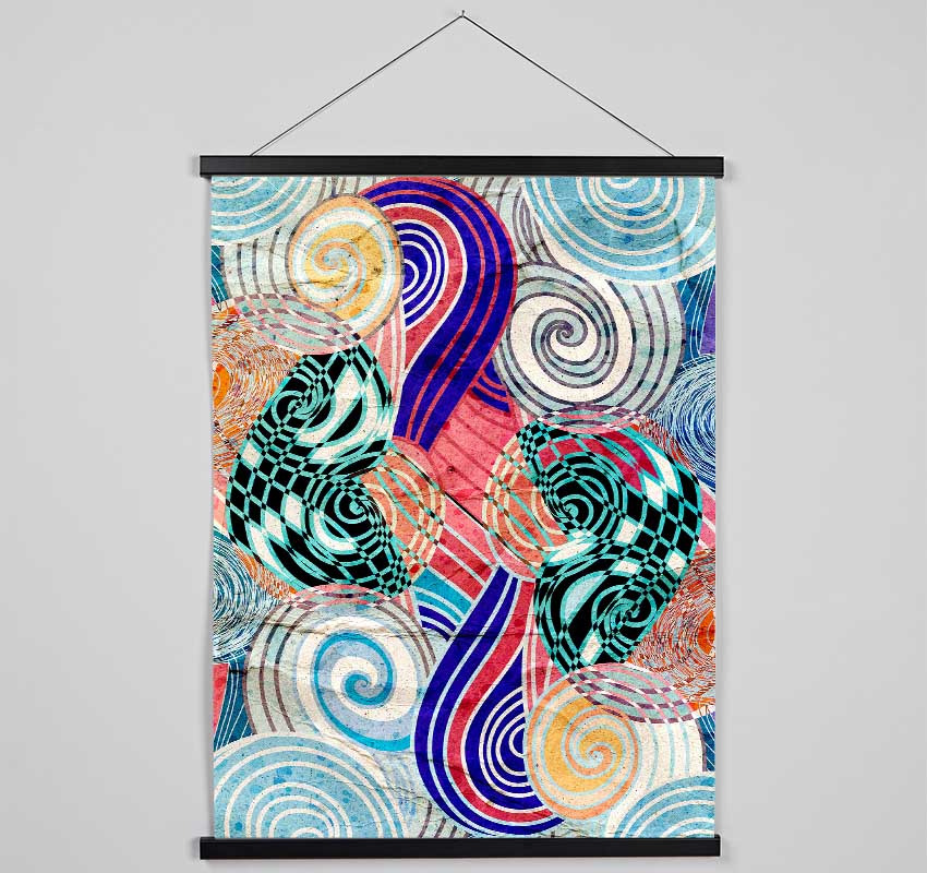 Patterns Of Time 4 Hanging Poster - Wallart-Direct UK