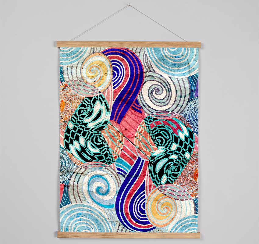 Patterns Of Time 4 Hanging Poster - Wallart-Direct UK