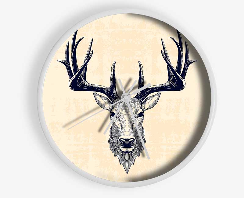 Stag Head Clock - Wallart-Direct UK