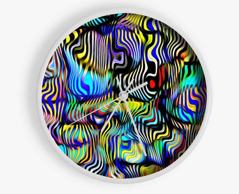 Pop Art Zebra 3 Clock - Wallart-Direct UK