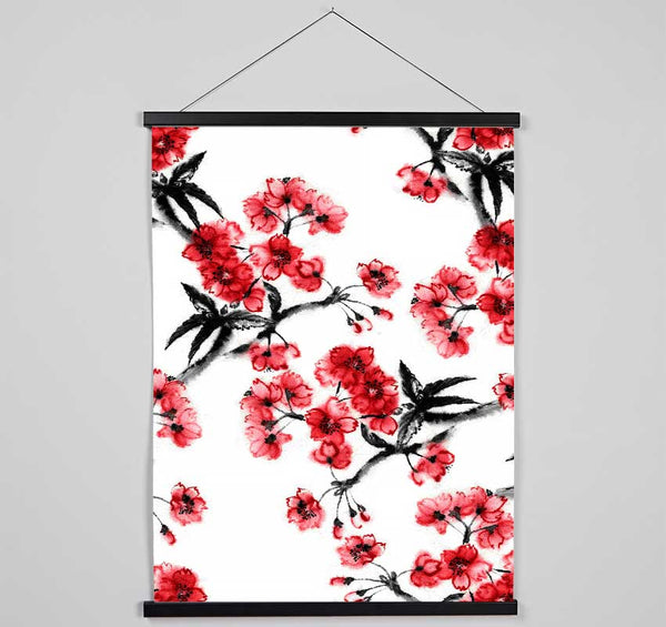 Cherry Blossom Branches Hanging Poster - Wallart-Direct UK