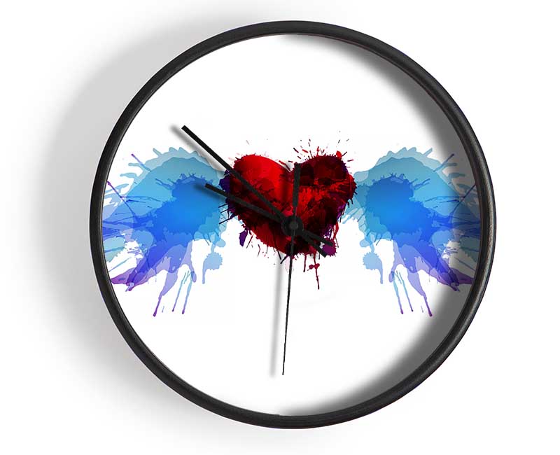 Love Heart Birds Clock - Wallart-Direct UK