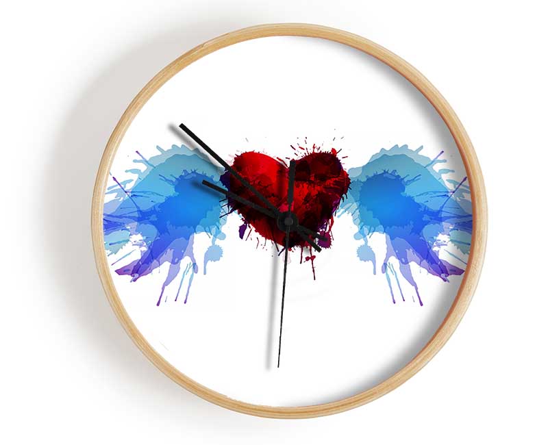 Love Heart Birds Clock - Wallart-Direct UK