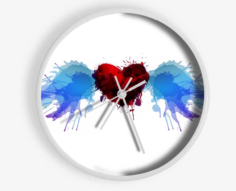 Love Heart Birds Clock - Wallart-Direct UK