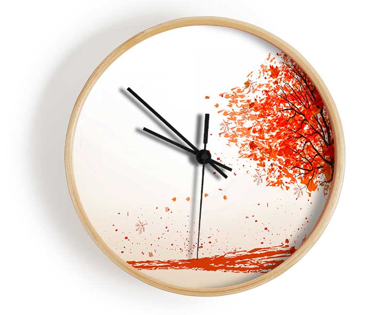 As The Leaves Fall Of The Autumn Tree Clock - Wallart-Direct UK